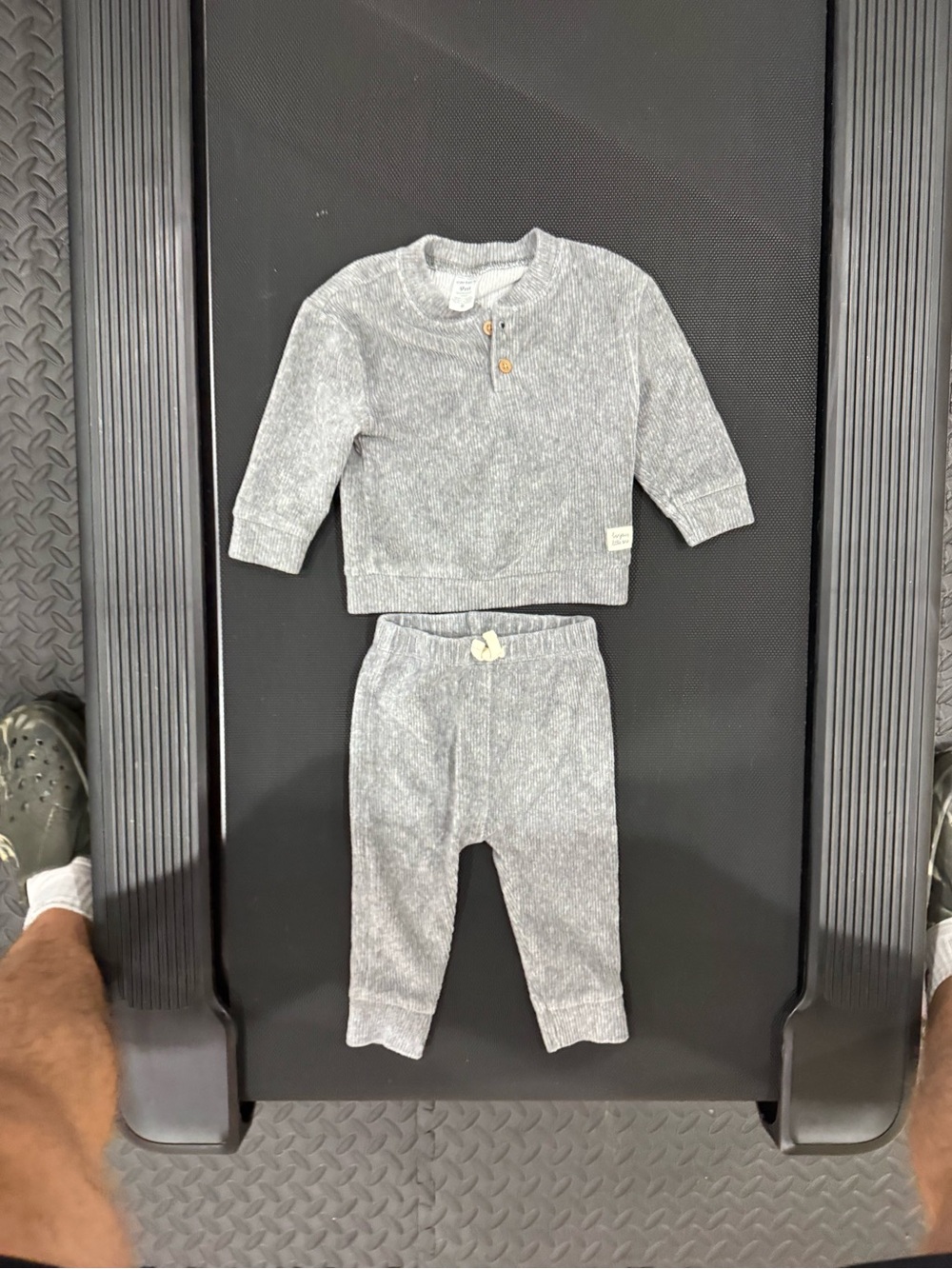 Carter's Gray Ribbed Two-Piece Set - Picture 7 of 8